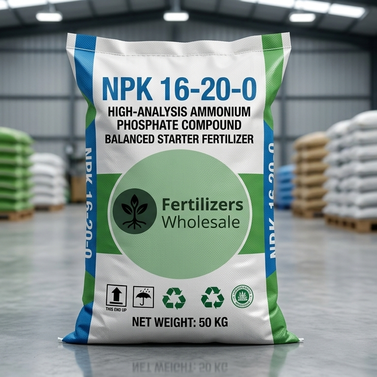 NPK 16-20-0 Fertilizer | High-Analysis Ammonium Phosphate Compound