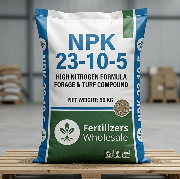 NPK 23-10-5 Fertilizer | High-Nitrogen Forage & Turf Compound